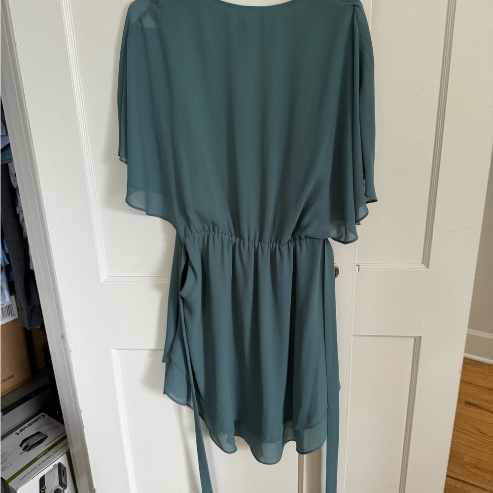 NWT Bluegreen/Turquoise flowy Mini Dress from Boutique - Picture 3 of 3